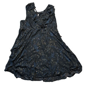 Torrid Zodiac Celestial Dress Size 22 Black Constellation Stars Flowy READ